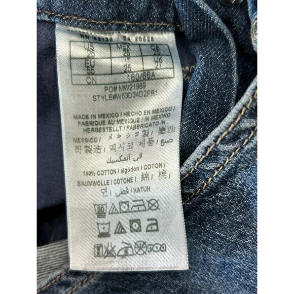 VTG GUESS Los Angeles Women's Overalls Sz 25 Blue Denim Skinny Leg Y2K Carpenter - Picture 11 of 12